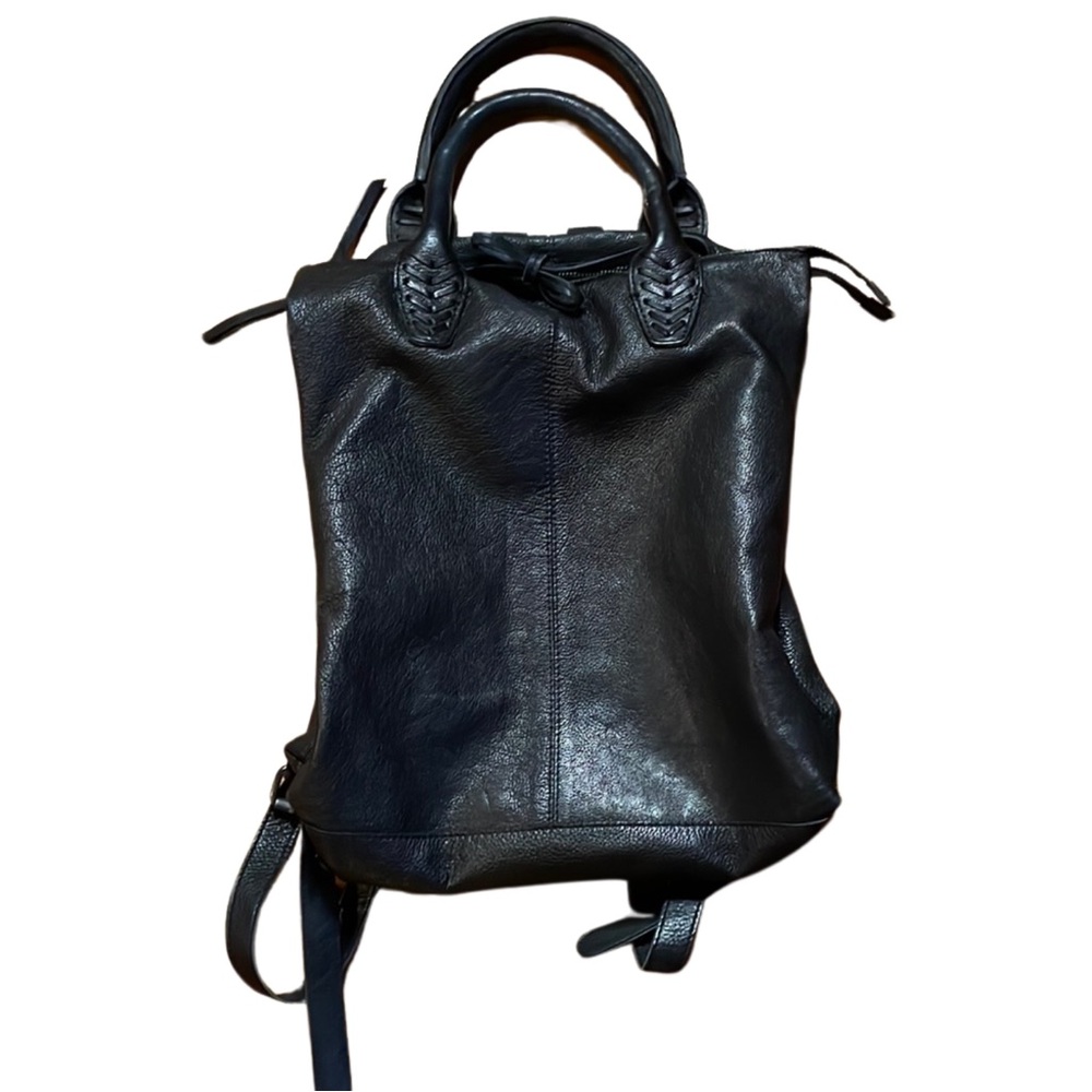 Free People Convertible Backpack Tote Bag Black